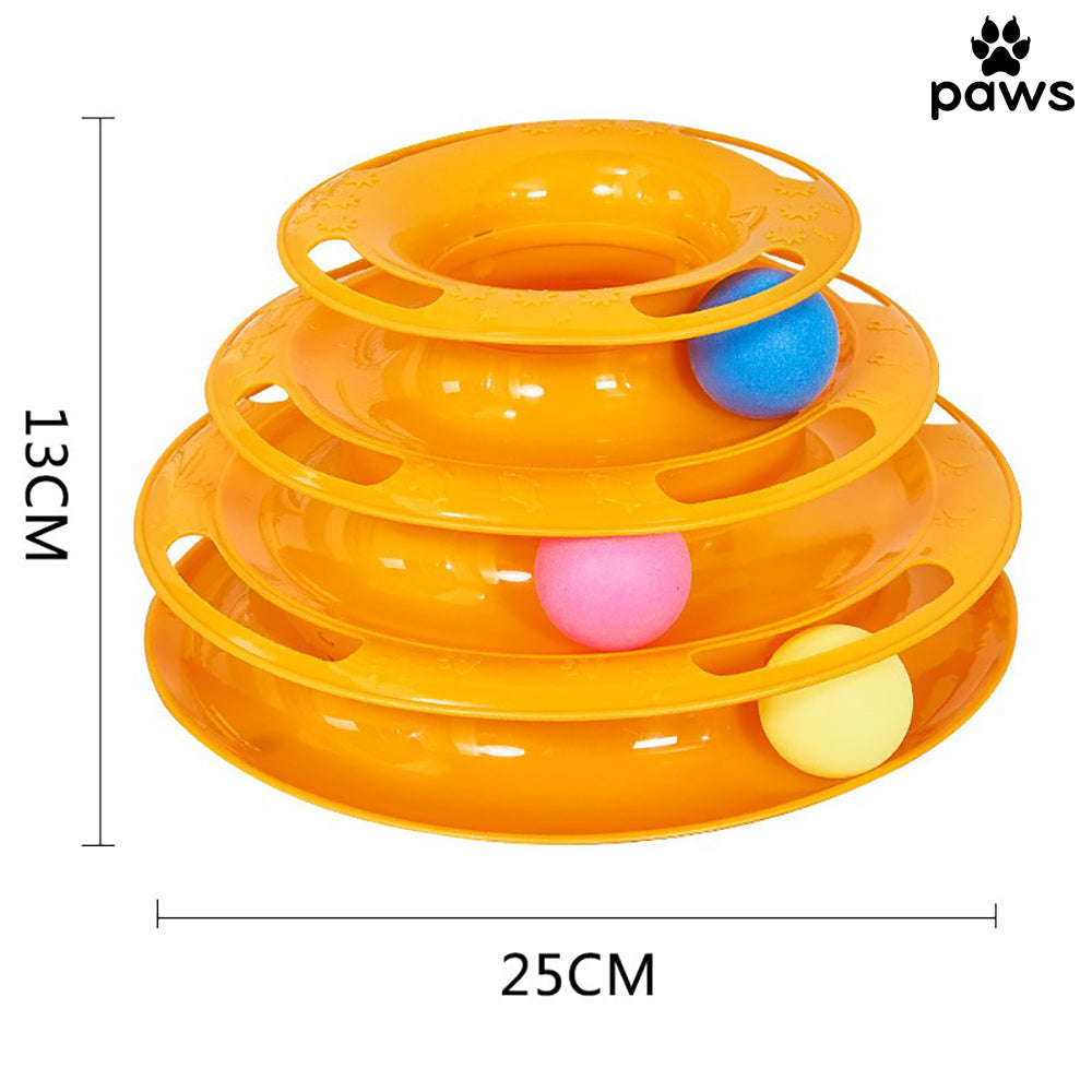 Torre Com Rodizios Para Gatos Laranja