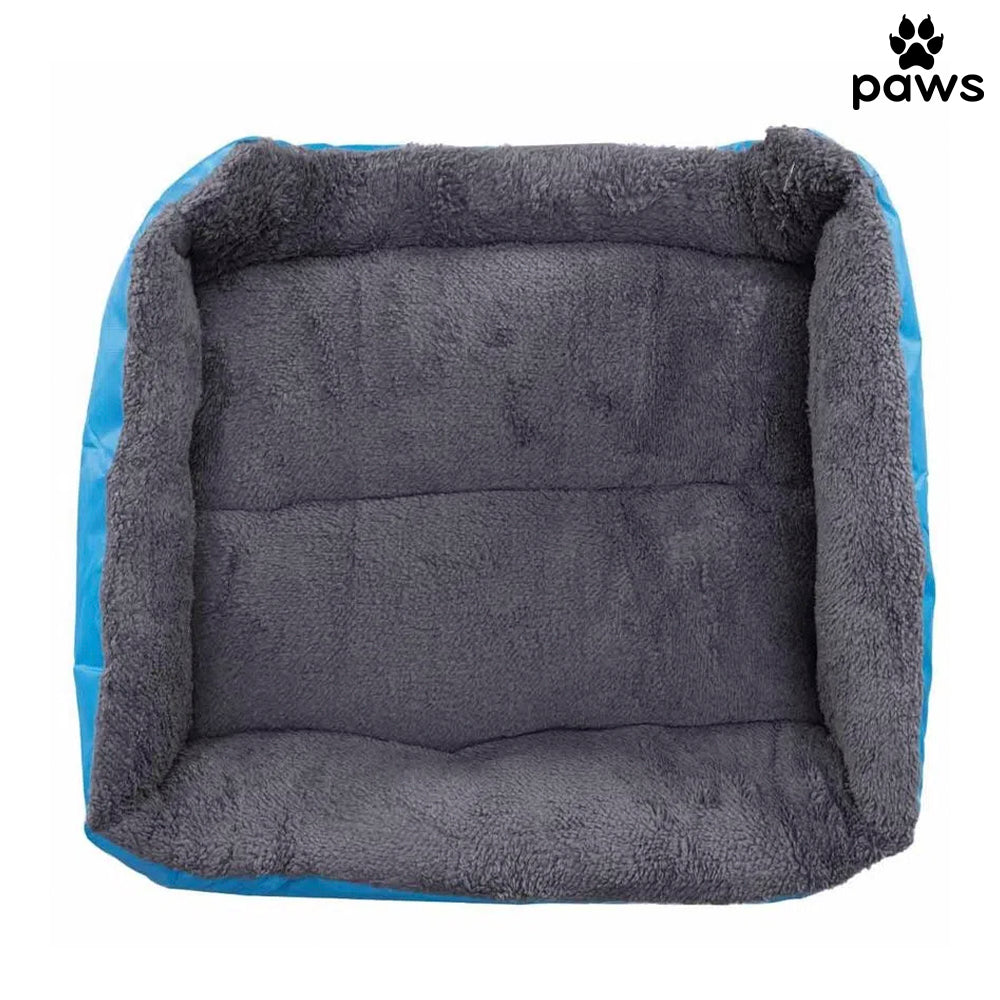 Cama Pelúciada com Patinhas Azul