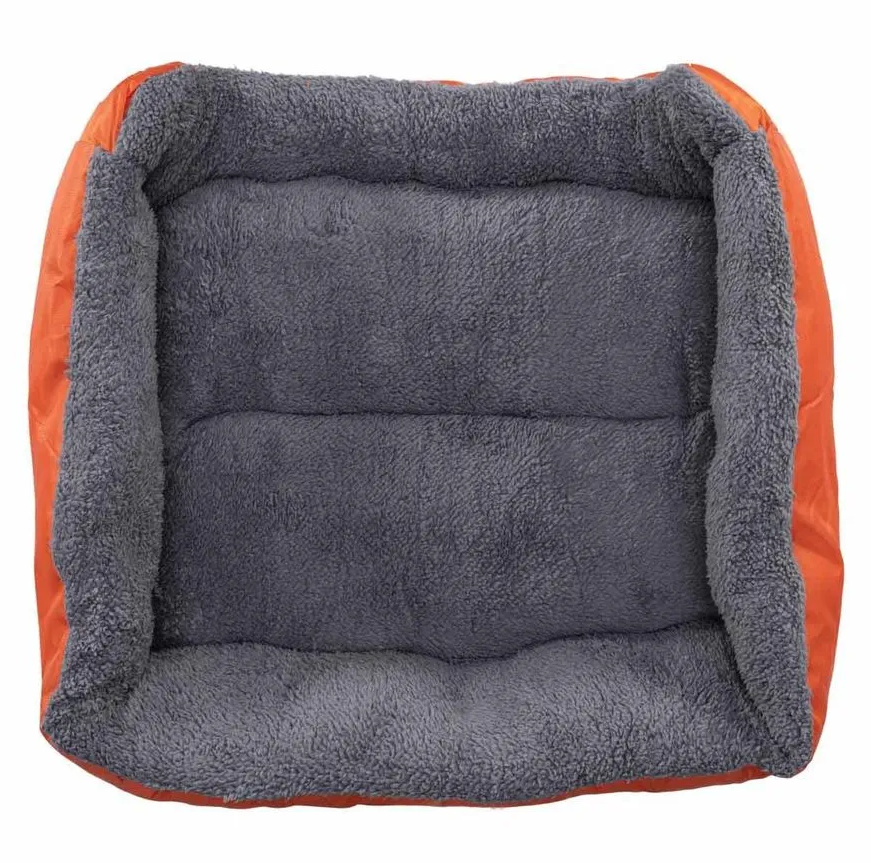 Cama Pelúciada com Patinhas Laranja