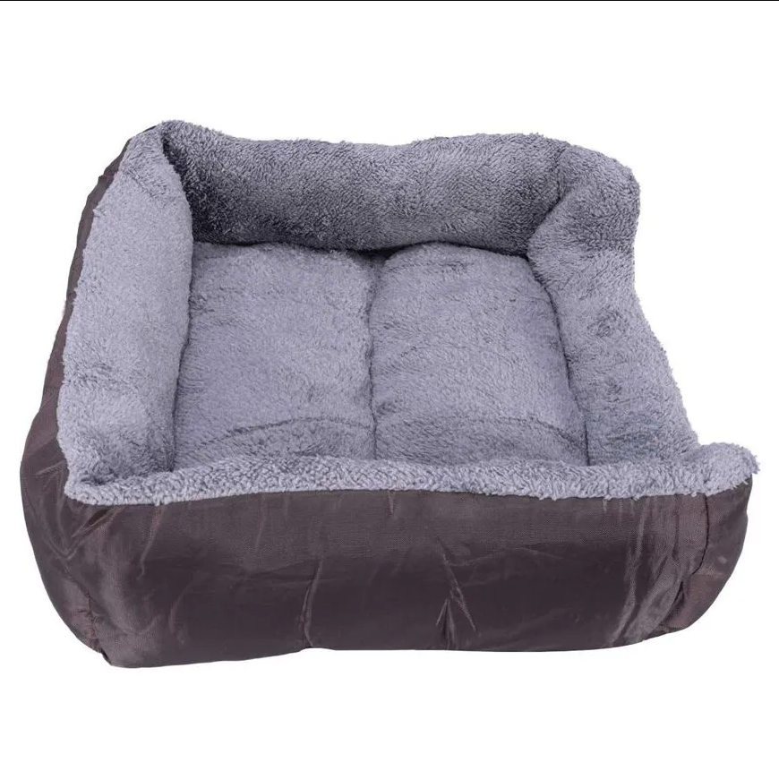 Cama Pelúciada com Patinhas Marrom