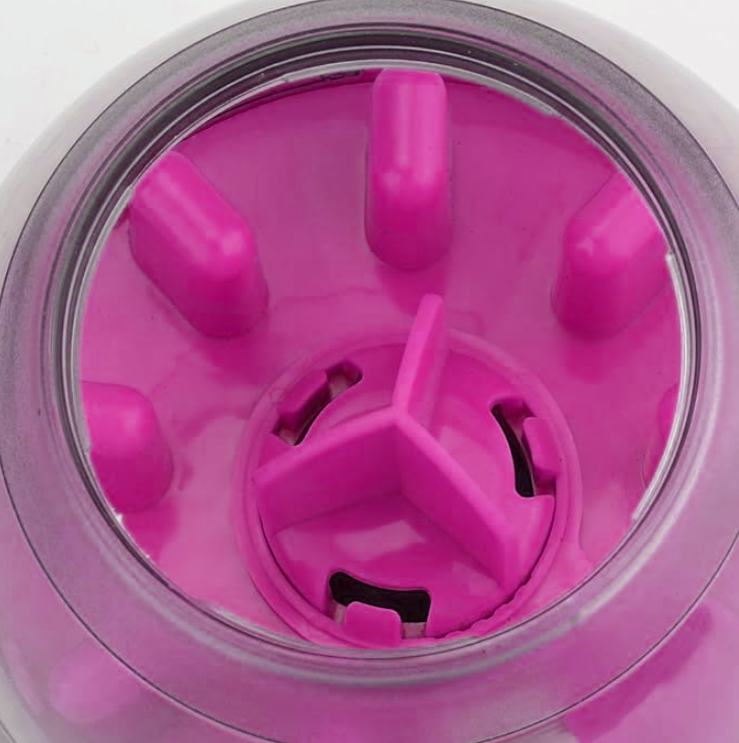 Dispersor de Ração para Cães Oval Rosa