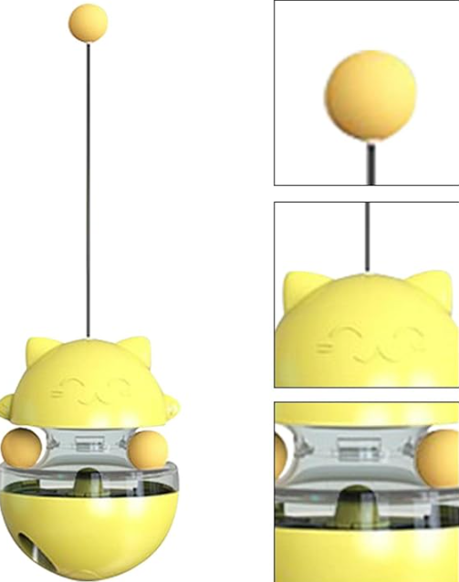 Brinquedo Interativo Com Bolinha e Pompom cor: Amarelo