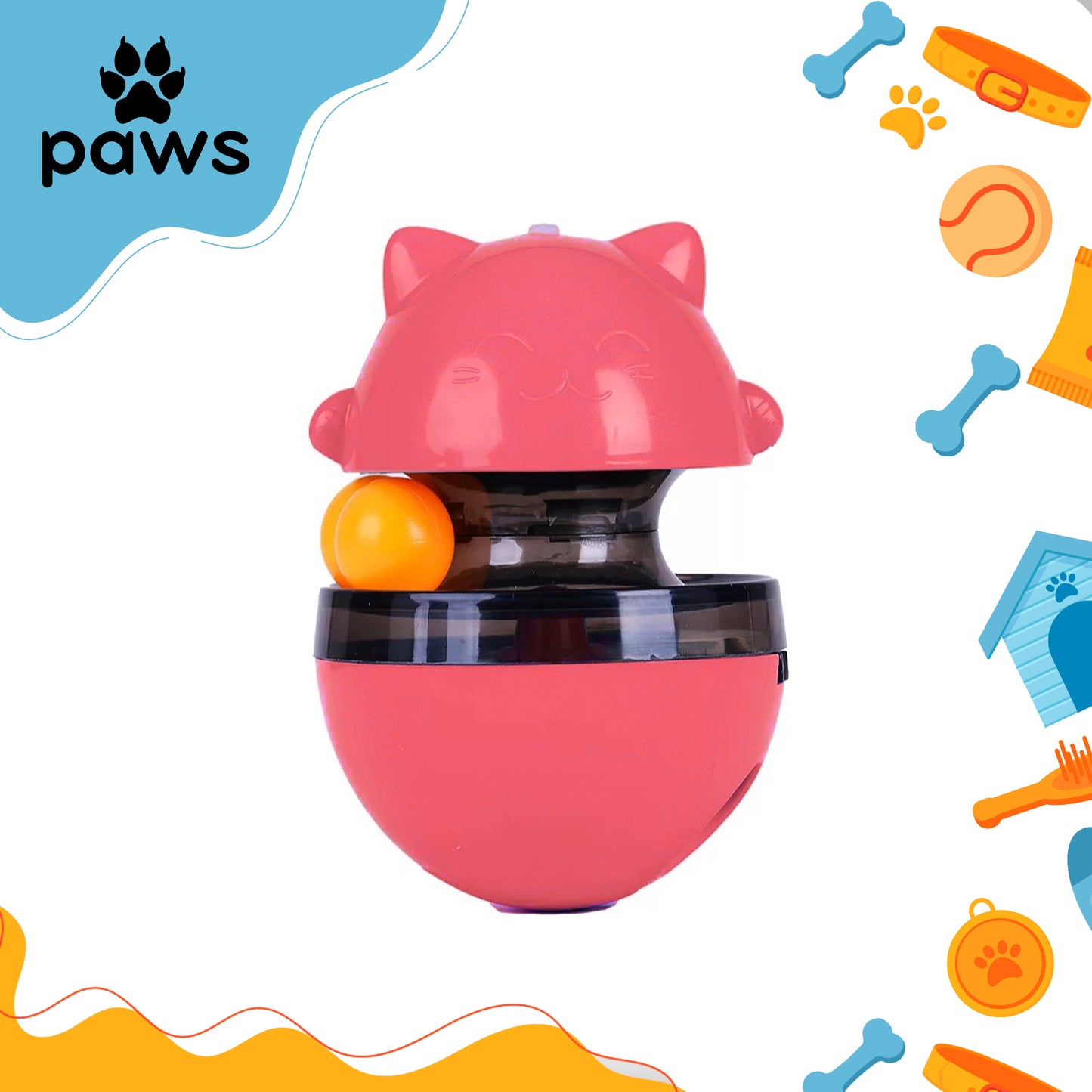 Brinquedo Interativo Com Bolinha e Pompom cor: Vermelho