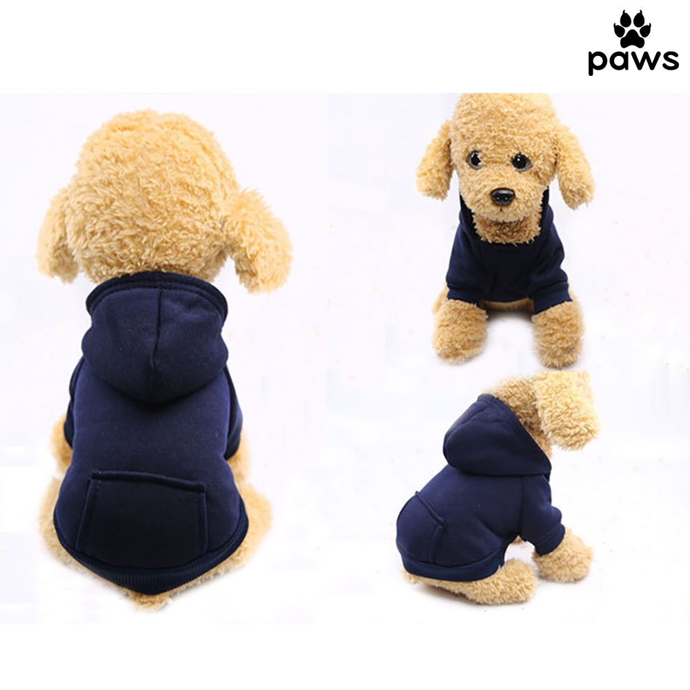 Moletom Com Capuz Para Cães Azul