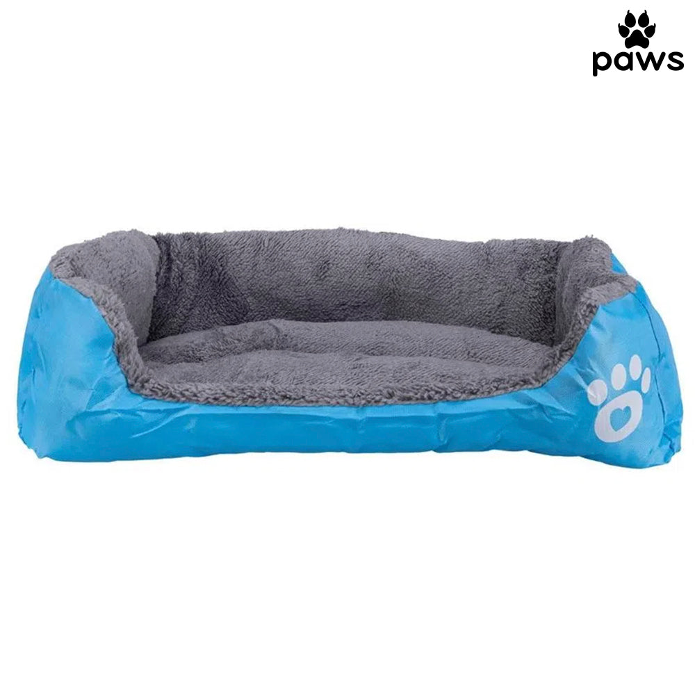 Cama Pelúciada com Patinhas Azul