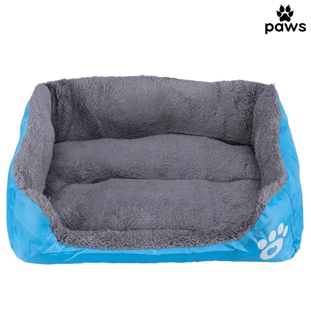 Cama Pelúciada com Patinhas Azul