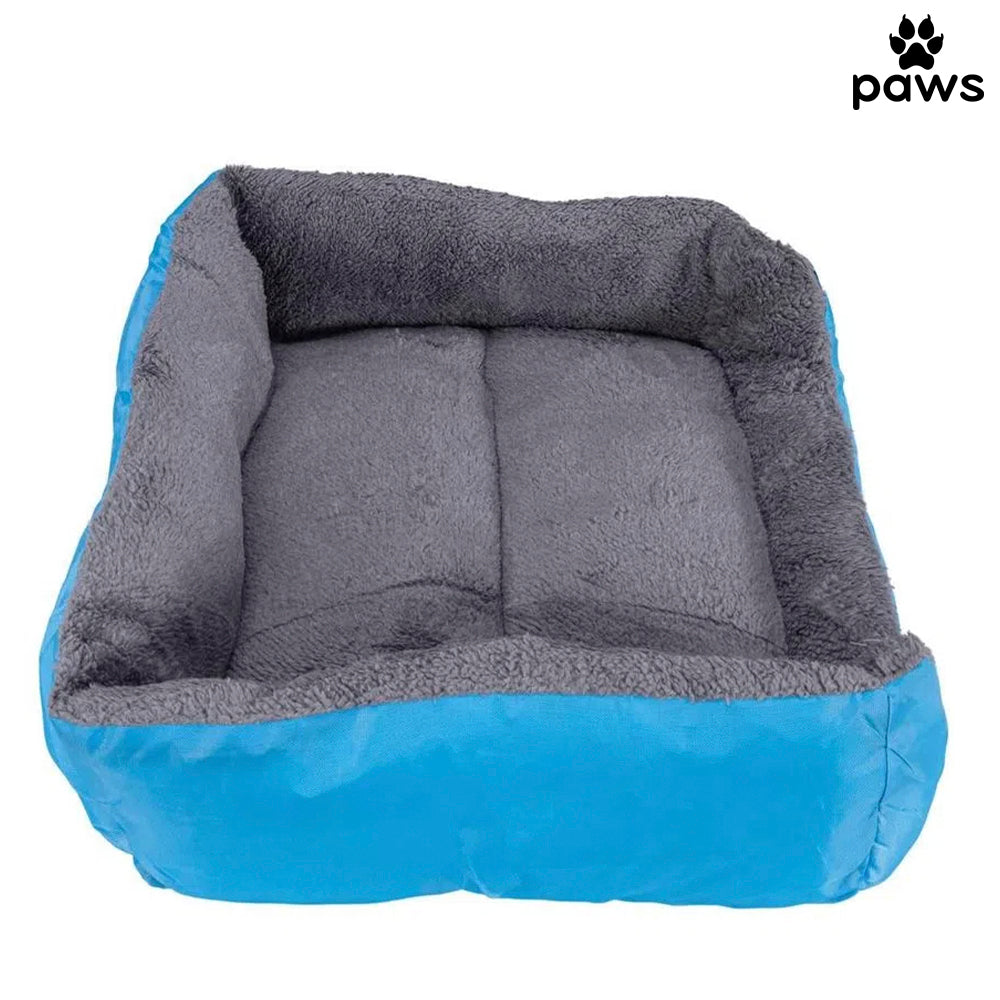 Cama Pelúciada com Patinhas Azul