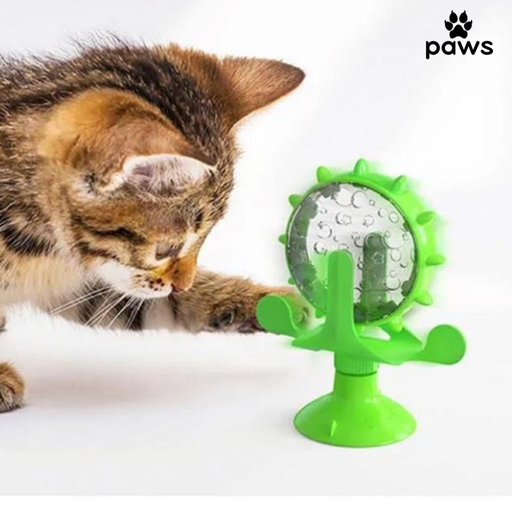 Dispensor De Ração Rotativo Verde