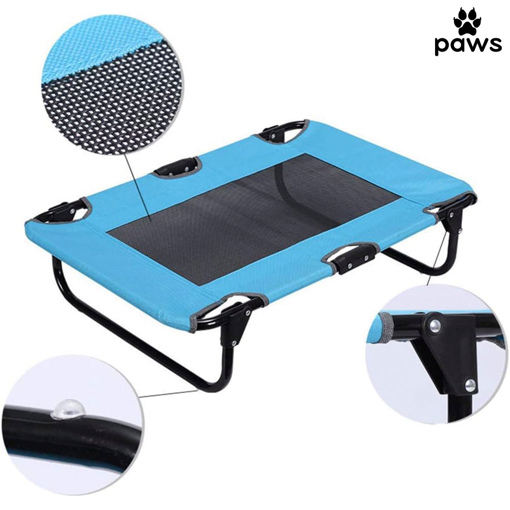 Cama Tela Dobrável Azul