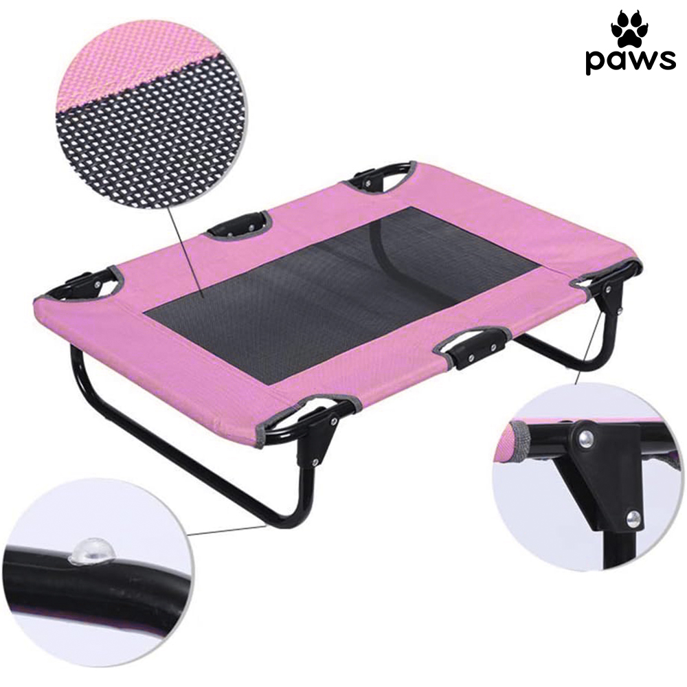 Cama Tela Dobrável Rosa