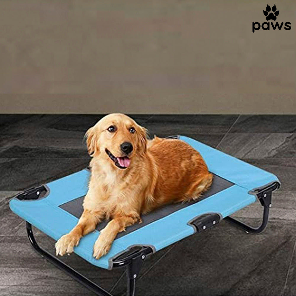 Cama Tela Dobrável Azul