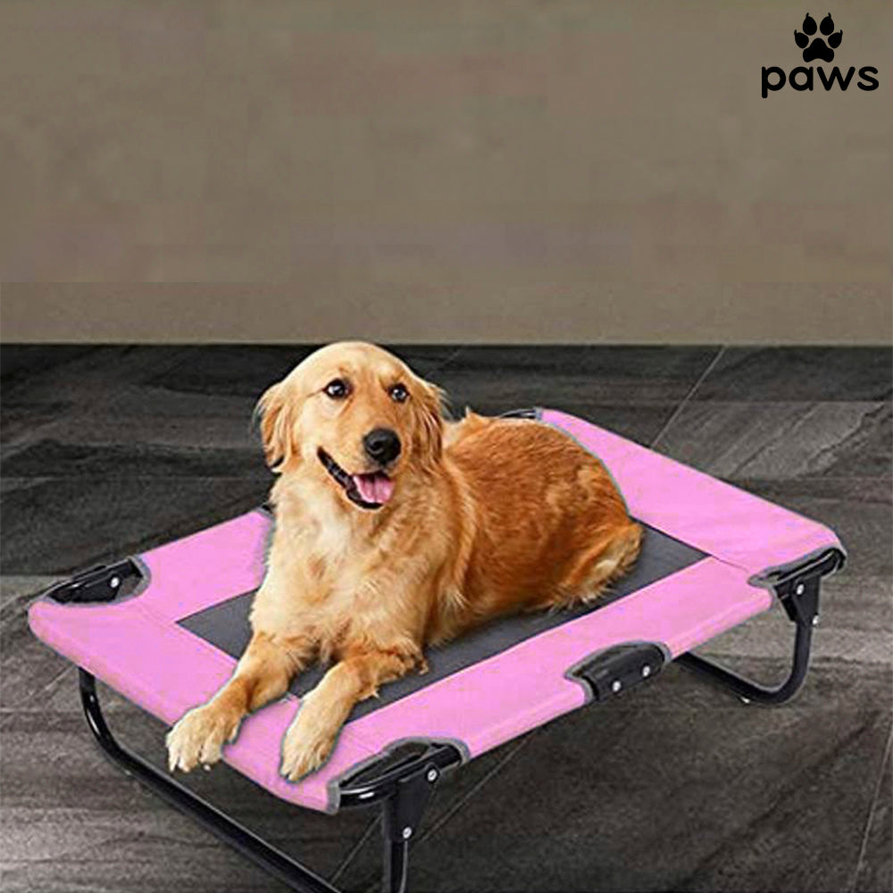 Cama Tela Dobrável Rosa