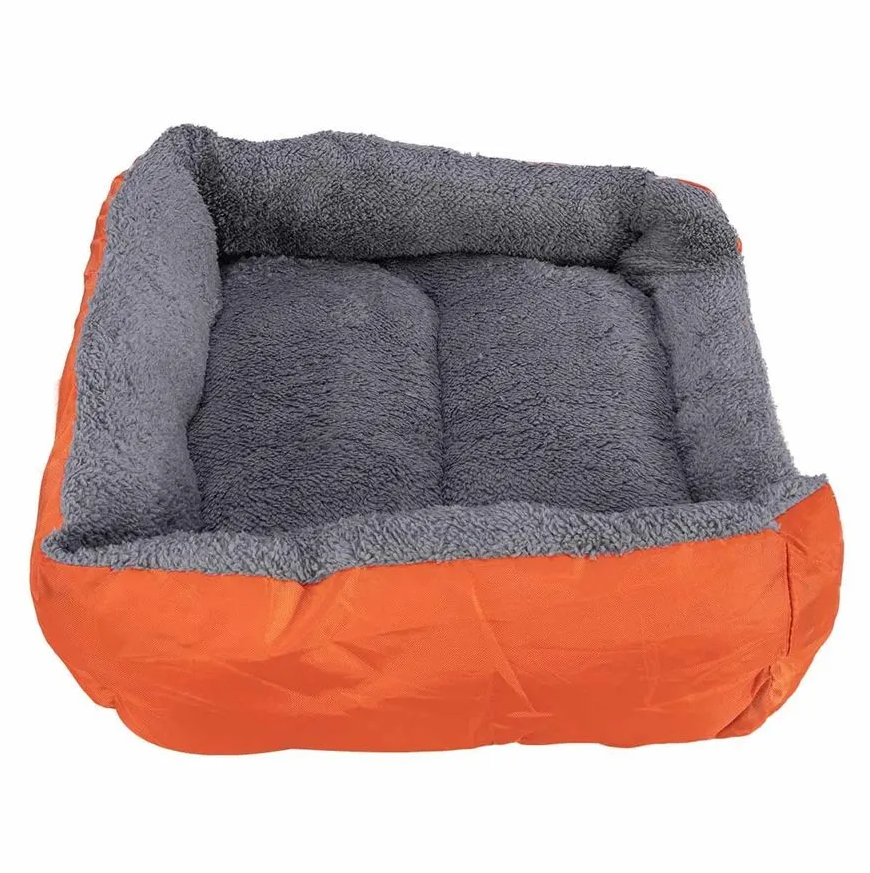 Cama Pelúciada com Patinhas Laranja