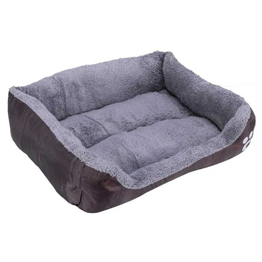 Cama Pelúciada com Patinhas Marrom