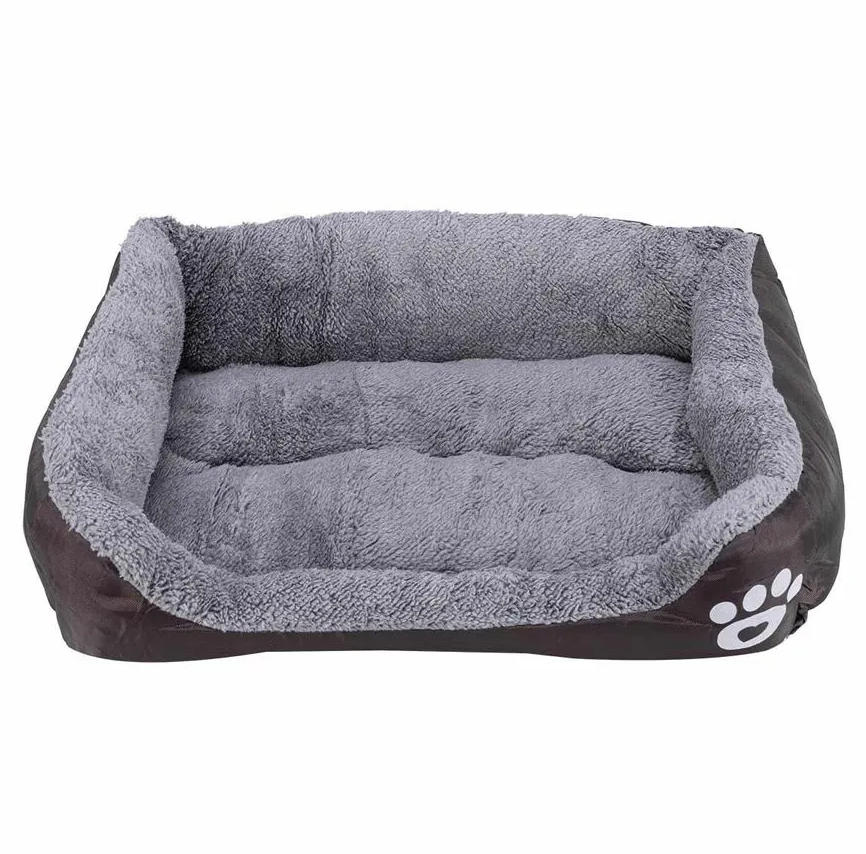 Cama Pelúciada com Patinhas Marrom