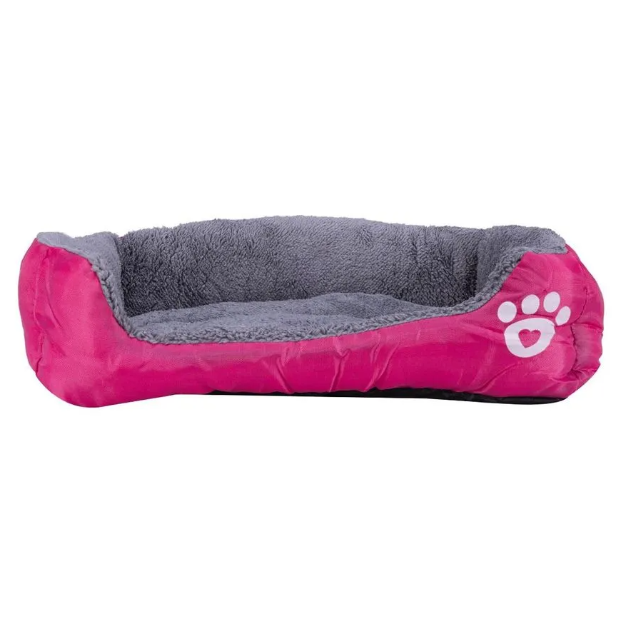 Cama Pelúciada com Patinhas Rosa