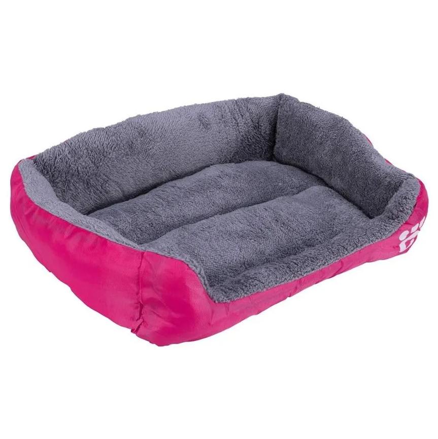 Cama Pelúciada com Patinhas Rosa