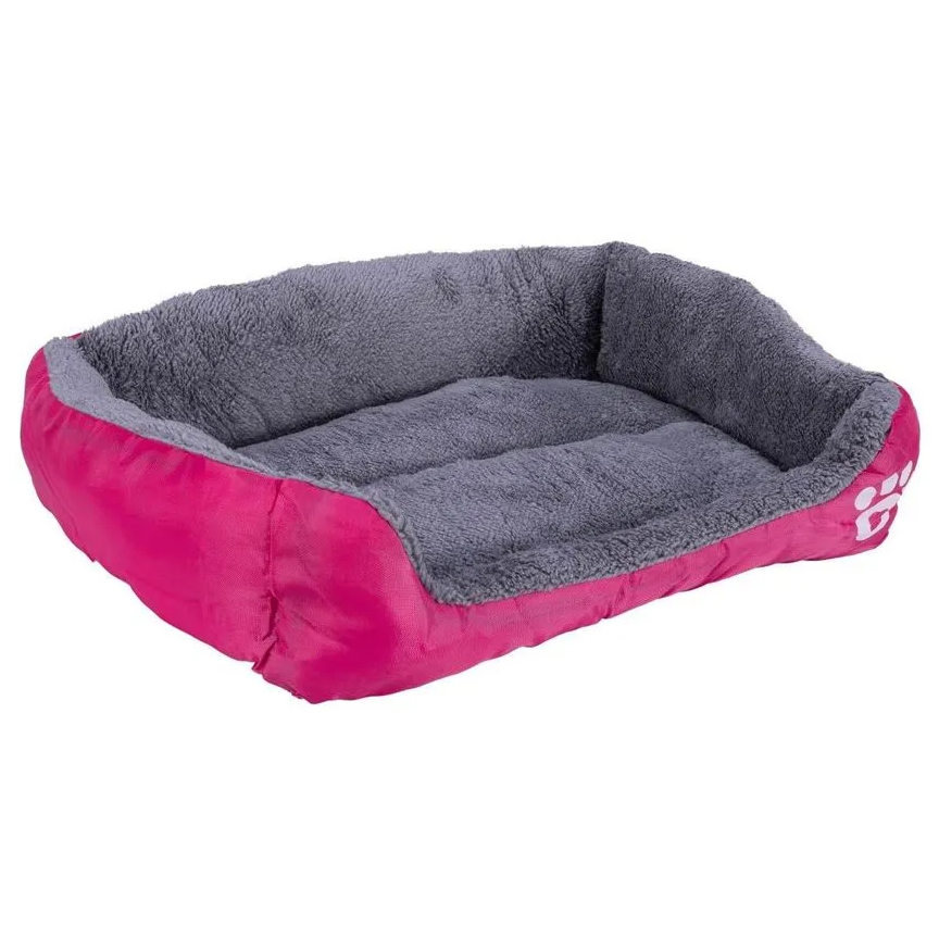 Cama Pelúciada com Patinhas Rosa
