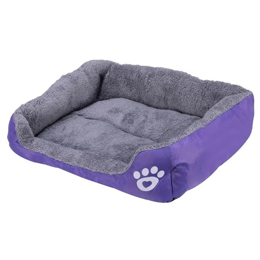 Cama Pelúciada com Patinhas Roxo