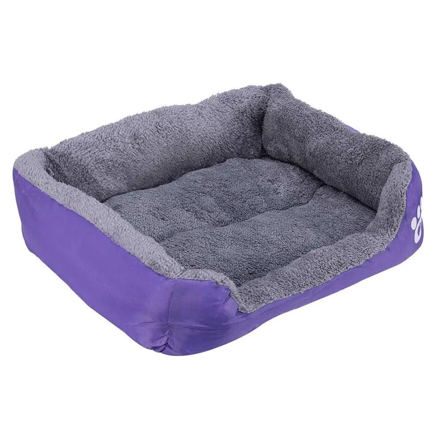 Cama Pelúciada com Patinhas Roxo
