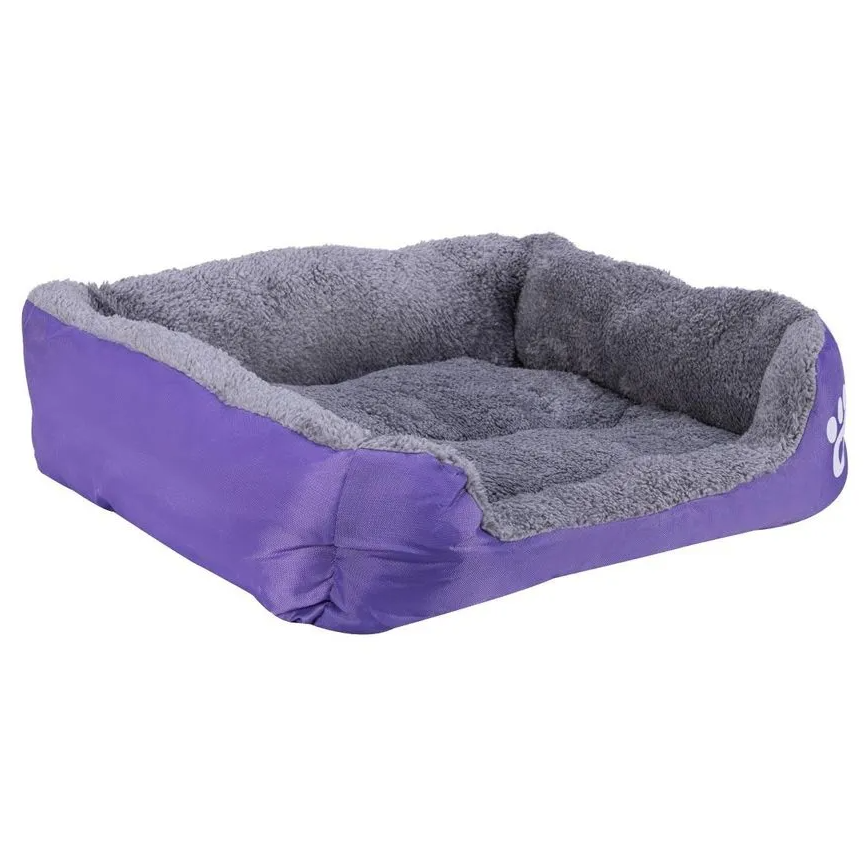 Cama Pelúciada com Patinhas Roxo