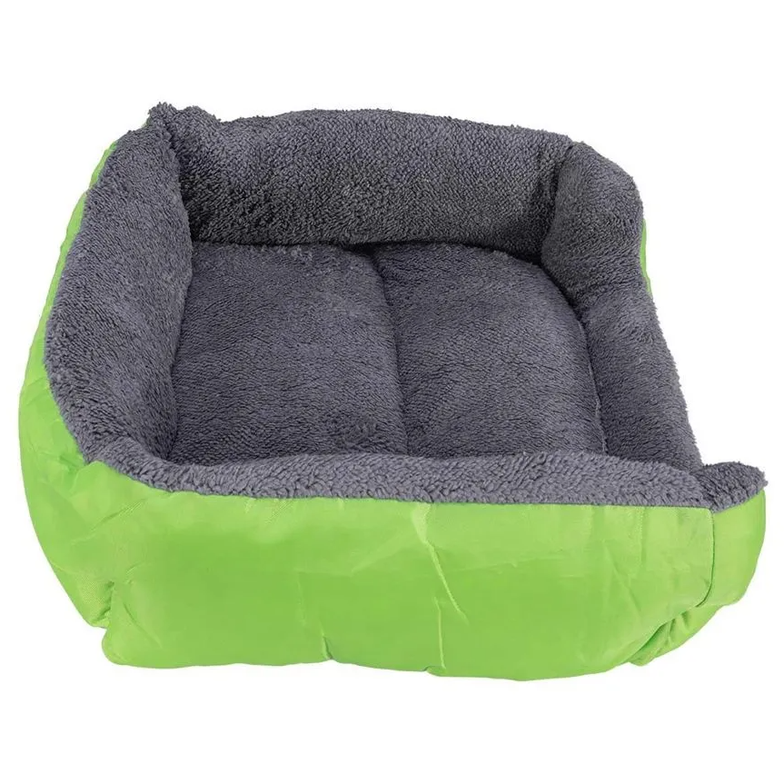 Cama Pelúciada com Patinhas Verde