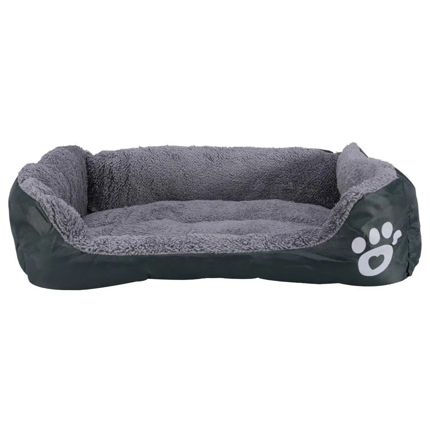 Cama Pelúciada com Patinhas Preto