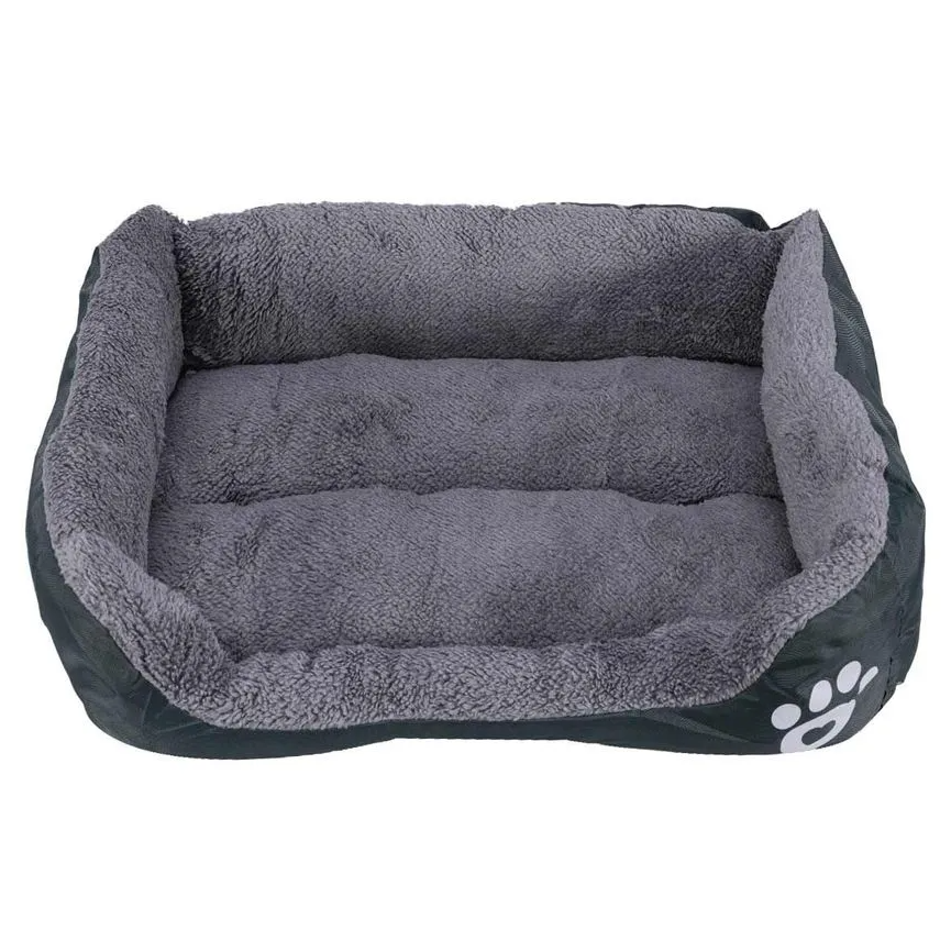 Cama Pelúciada com Patinhas Preto