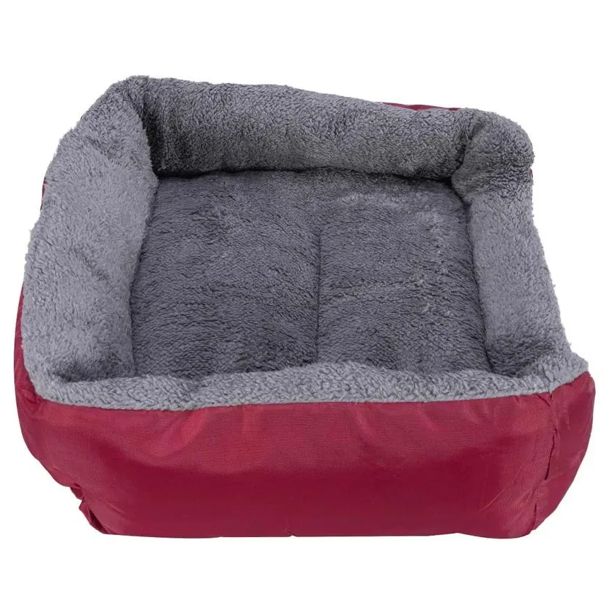 Cama Pelúciada com Patinhas Vermelha