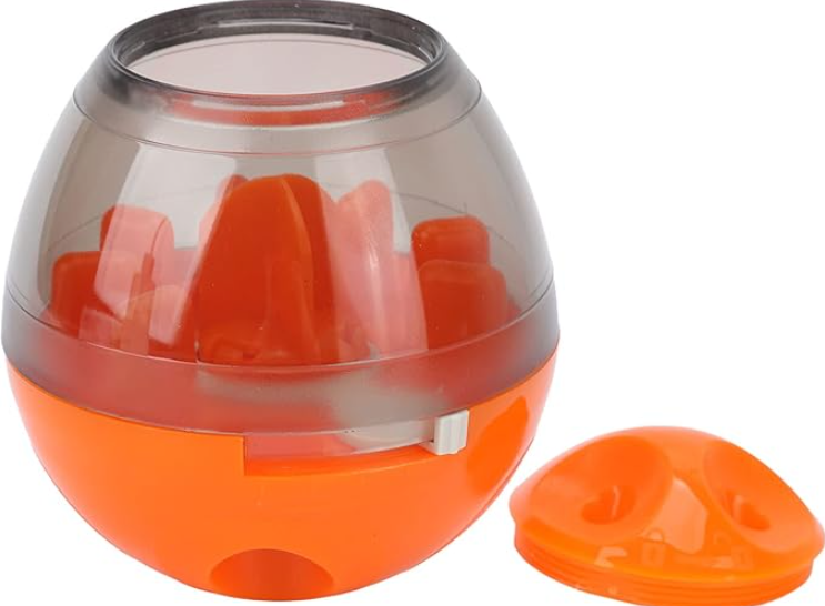 Dispersor de Ração para Cães Oval Laranja