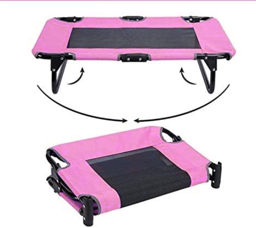 Cama Tela Dobrável Rosa