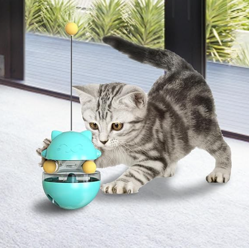 Brinquedo Interativo Com Bolinha e Pompom cor: Azul