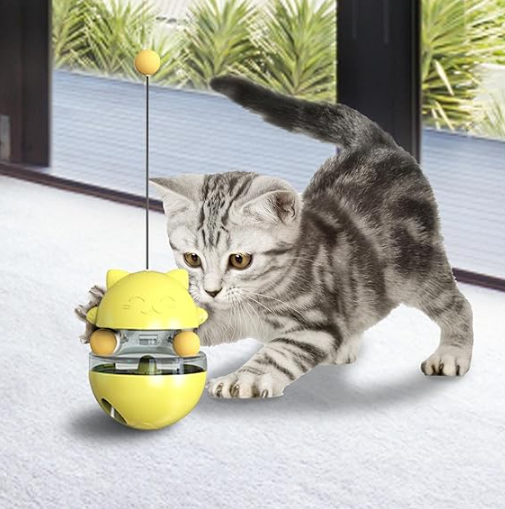 Brinquedo Interativo Com Bolinha e Pompom cor: Amarelo