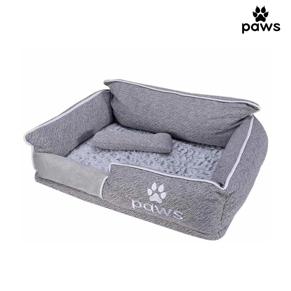 Cama pelúcia com almofada