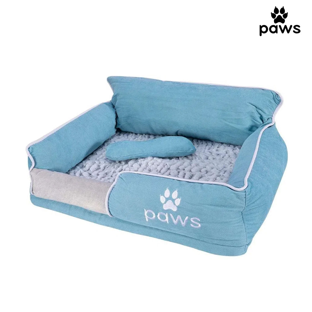 Cama pelúcia com almofada