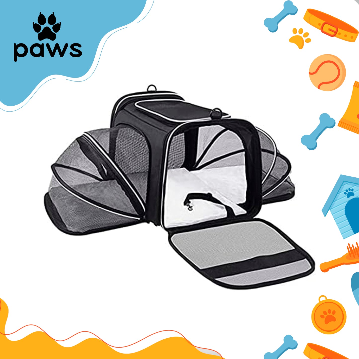 Bolsa Expansiva De Trasporte Preto