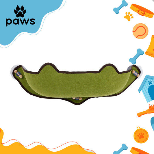 Cama Suspensa de Feltro Para Gatos Verde