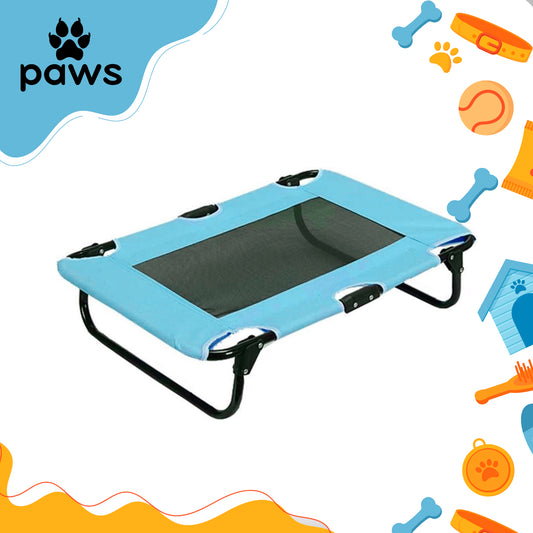 Cama Tela Dobrável Azul