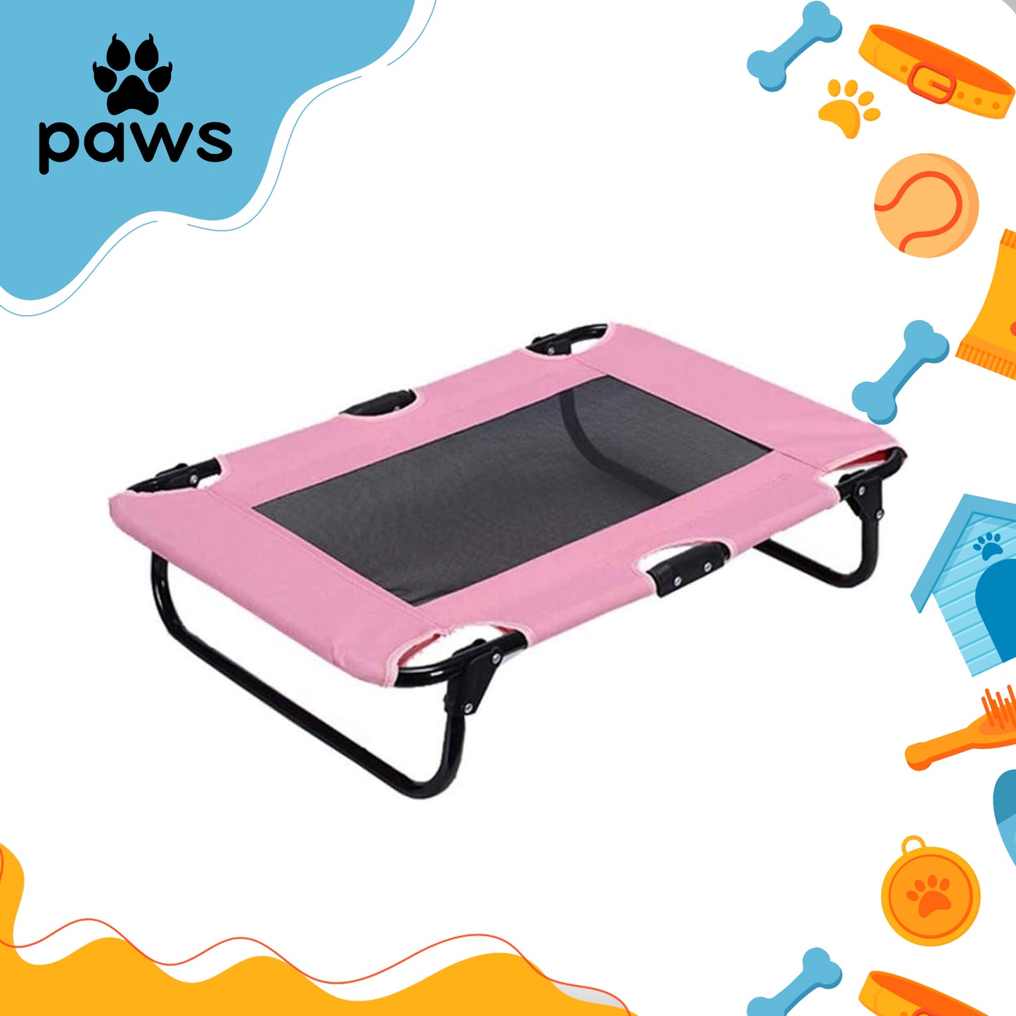 Cama Tela Dobrável Rosa