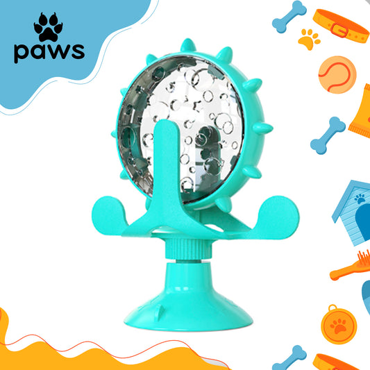 Dispensor De Ração Rotativo Azul