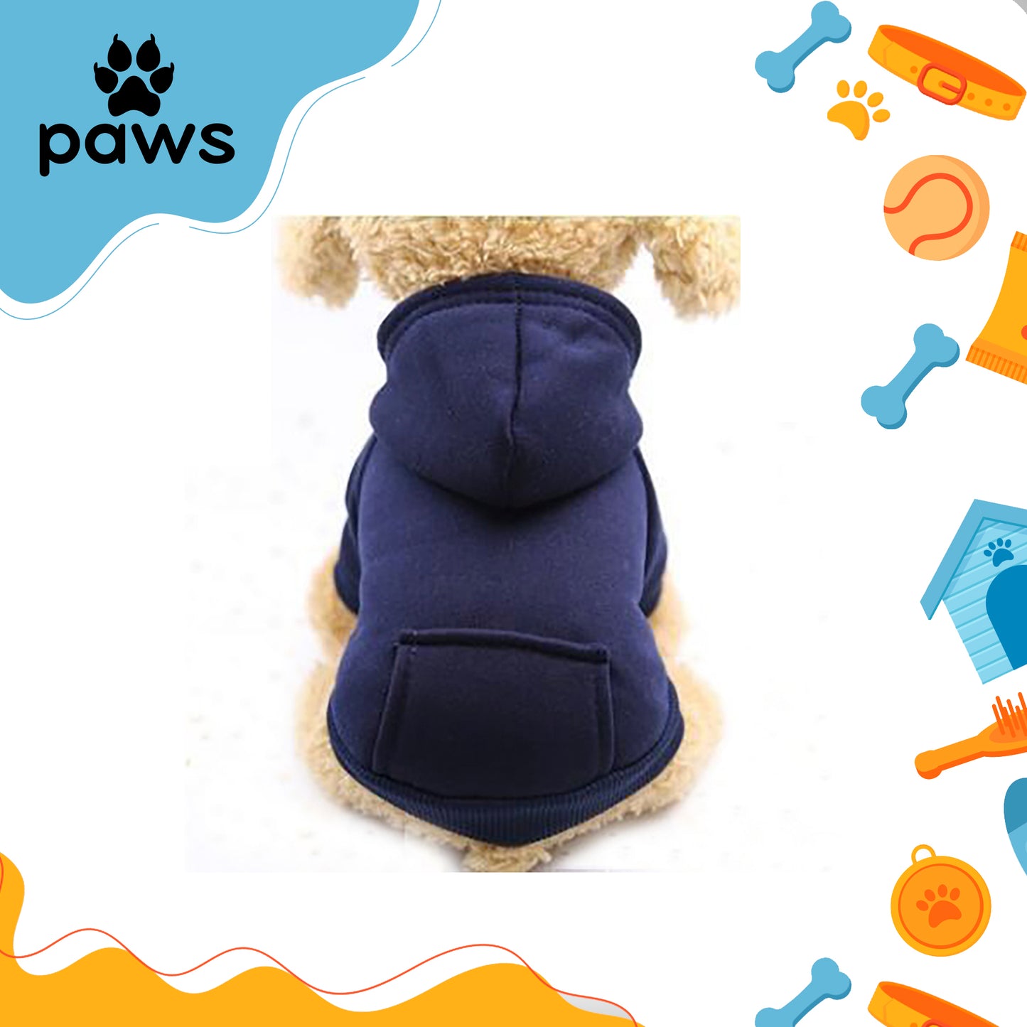 Moletom Com Capuz Para Cães Azul