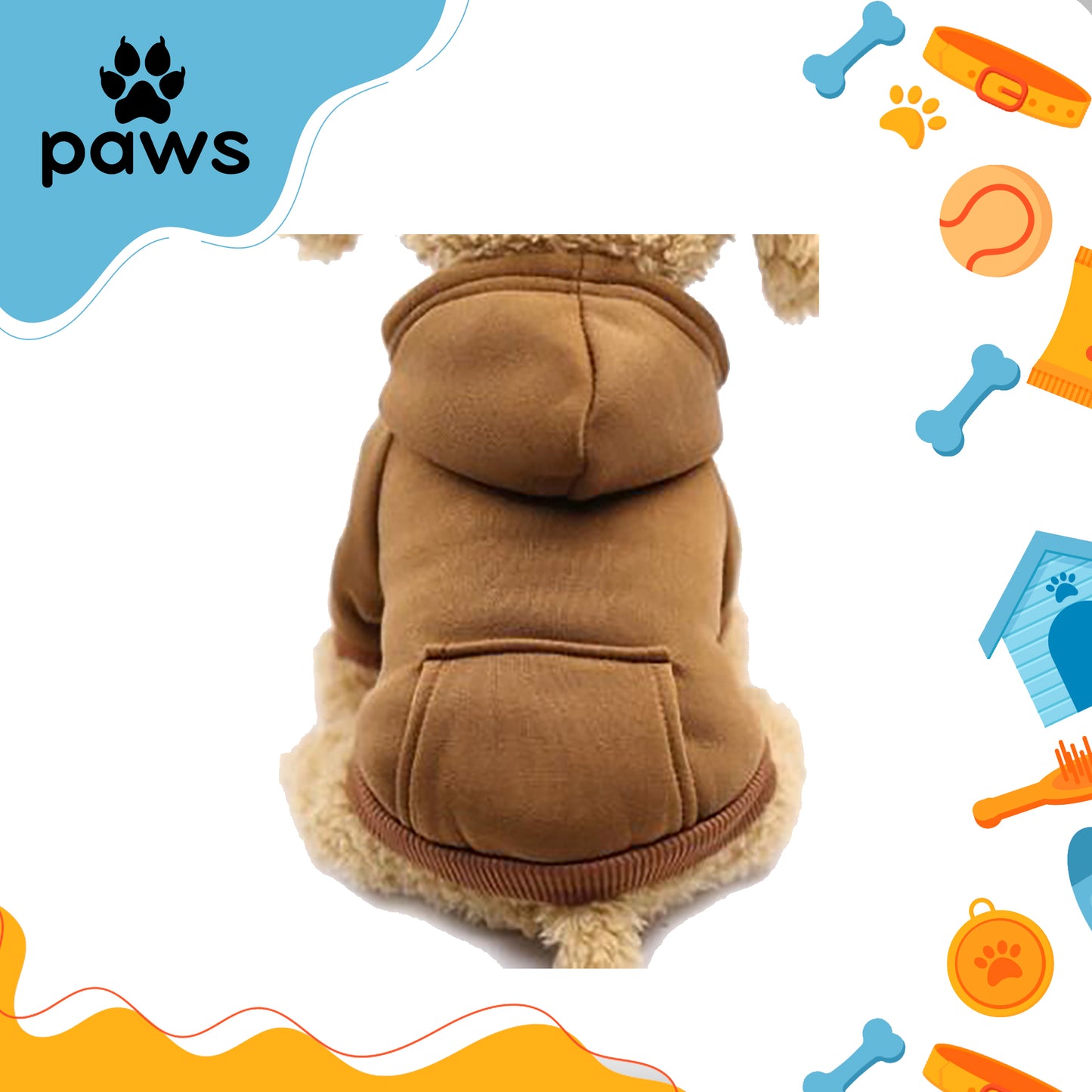 Moletom Com Capuz Para Cães Marrom
