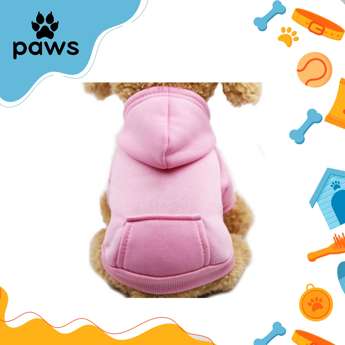 Moletom Com Capuz Para Cães Rosa