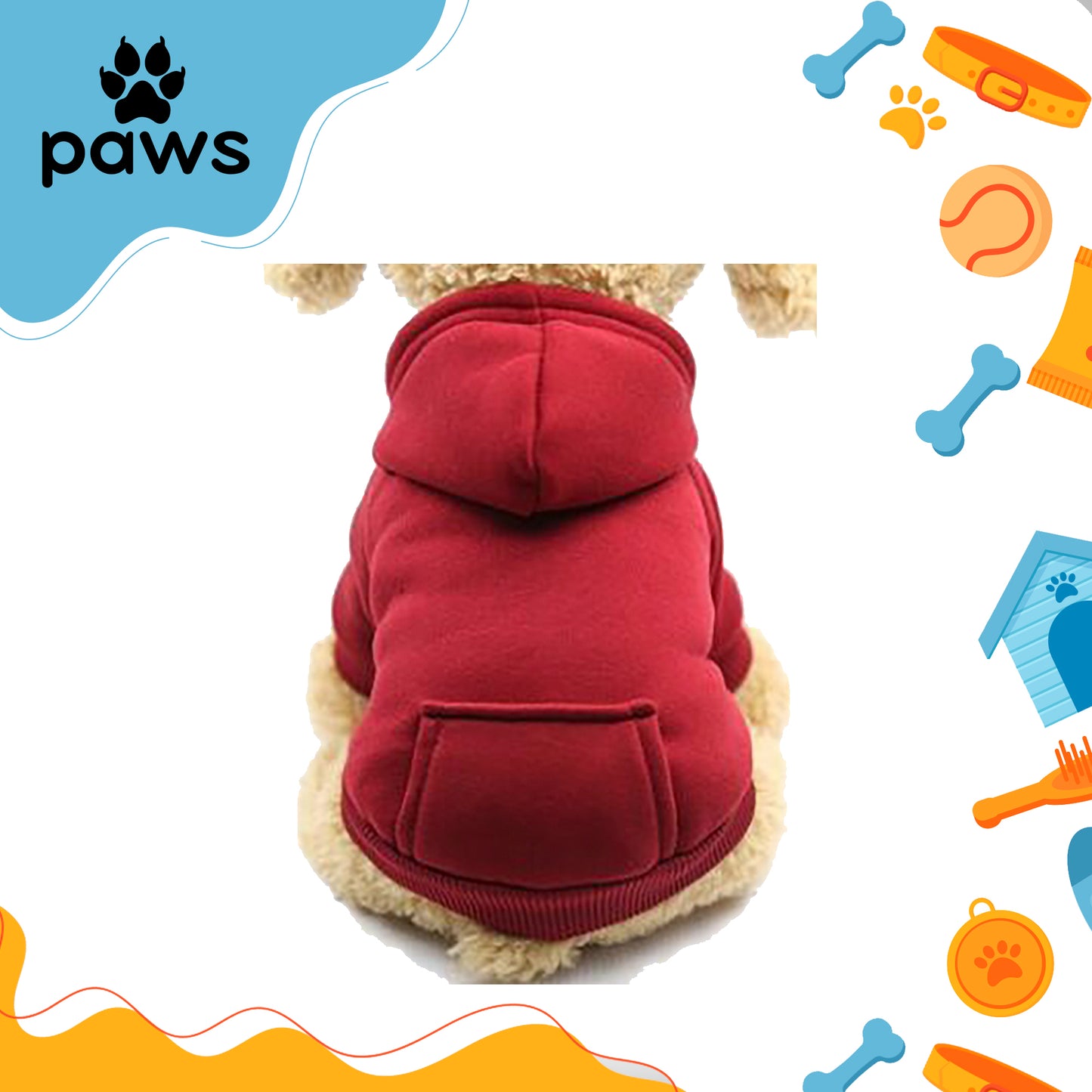 Moletom Com Capuz Para Cães Vinho