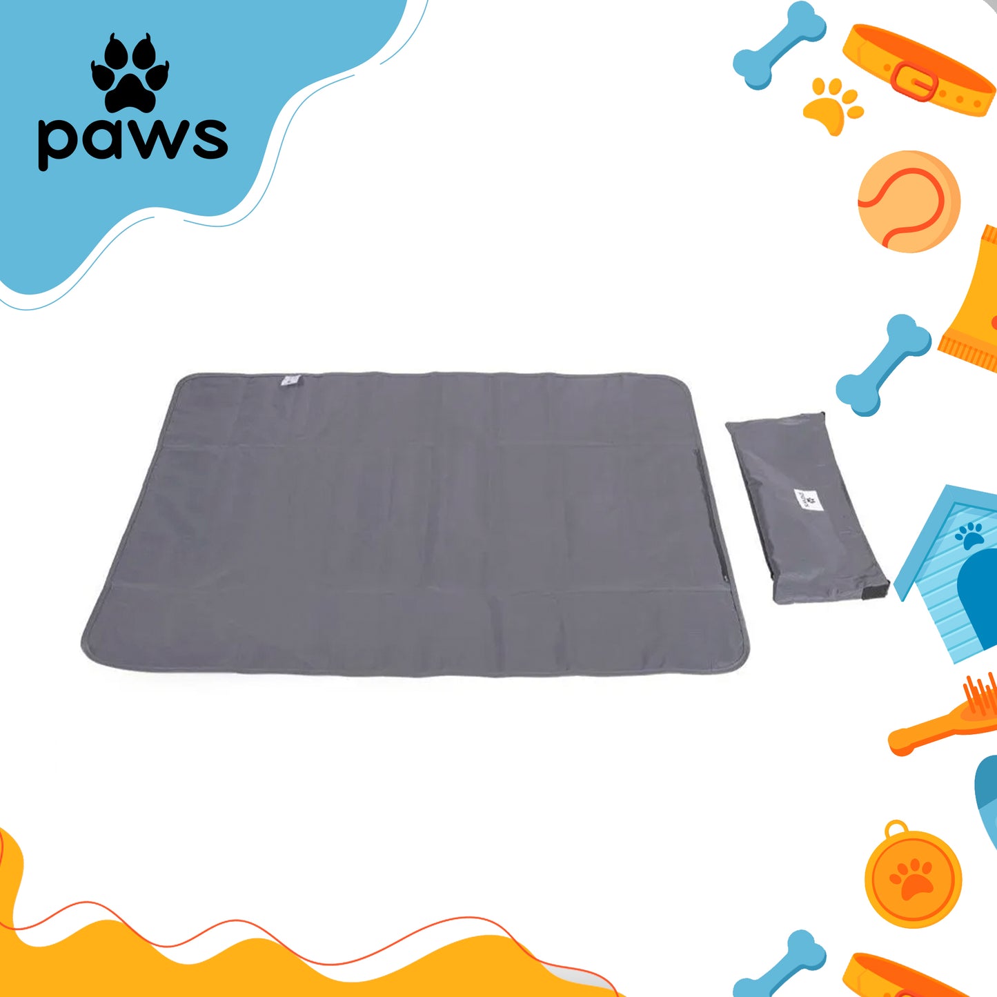 Tapete Camping Para Animais Impermeável cinza