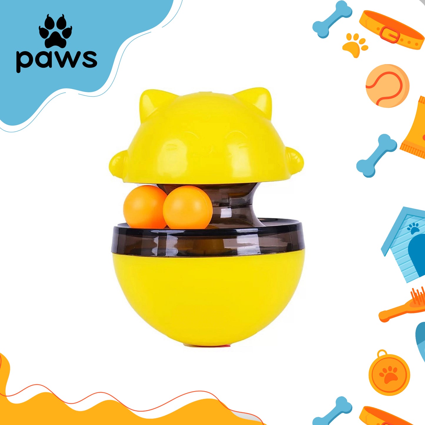 Brinquedo Interativo Com Bolinha e Pompom cor: Amarelo