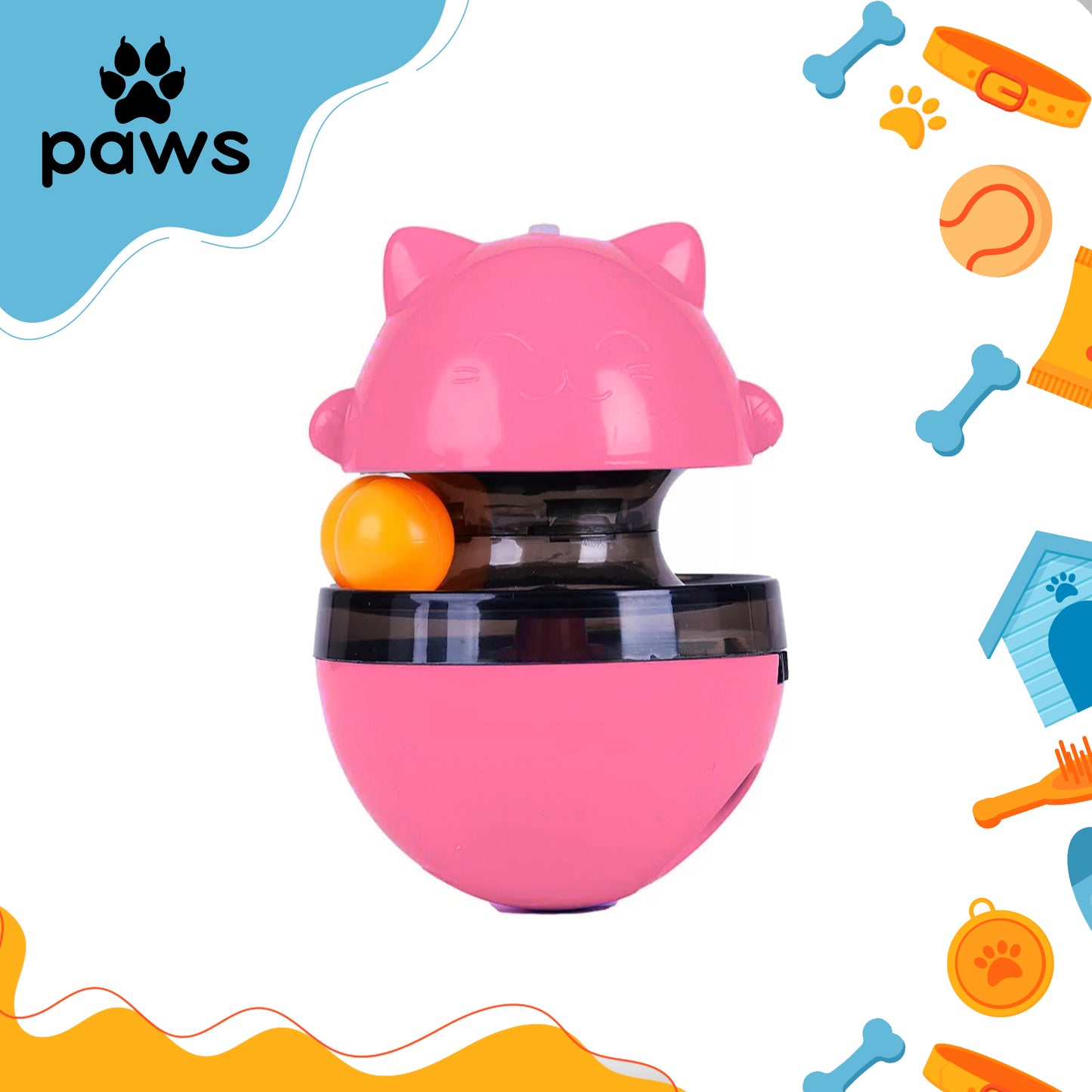 Brinquedo Interativo Com Bolinha e Pompom cor: Rosa